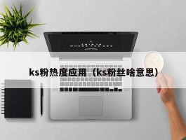 ks粉热度应用（ks粉丝啥意思）