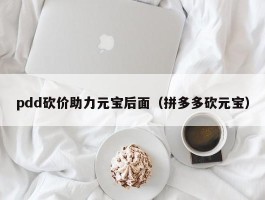 pdd砍价助力元宝后面（拼多多砍元宝）