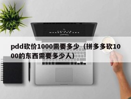 pdd砍价1000需要多少（拼多多砍1000的东西需要多少人）